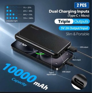 2 x Enegon Power Bank 10000mAh