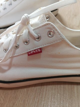 Zapatillas Levi's Tela Blancas Hombre
