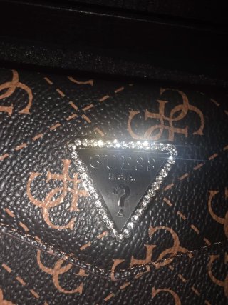 Billetera Guess Marrón y Dorada