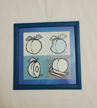 Cuadro decorativo Pop Art Frutas 33x33cm