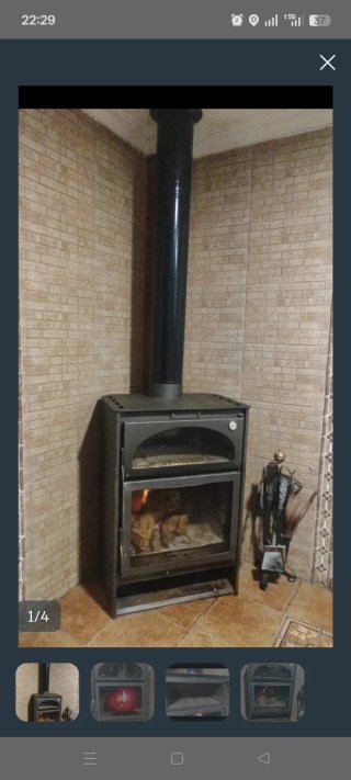 Estufa de leña con horno