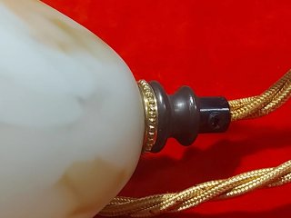 Lampadario Vetro Murano Soffiato Oro Bianco