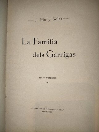 Lote 3 libros antiguos Josep Pin y Soler (Trilogía
