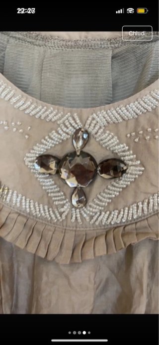 Canotta gioiello Motivi Beige/Oro Taglia Unica