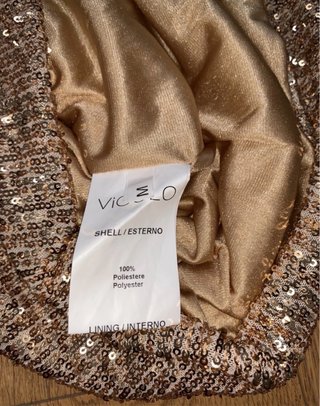 Vicolo Abito Argento Paillettes Monospalla