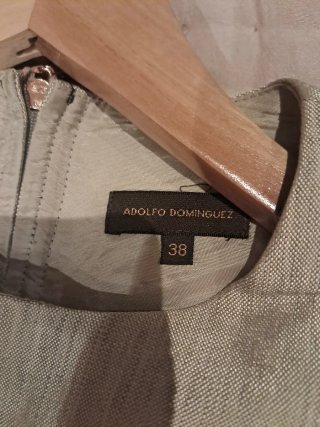 Vestido Adolfo Domínguez Beige y Negro