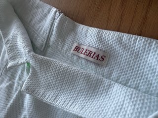 Falda flamenca Bulerias blanca y verde