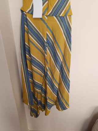 Vestido midi rayas asimétrico zara talla M