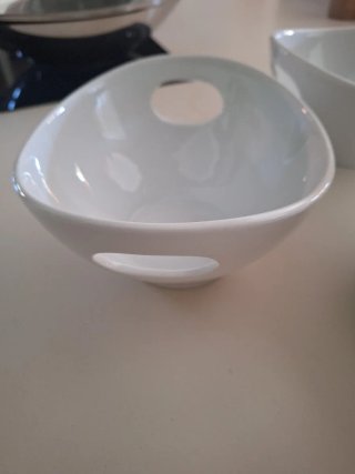 3 Fuentes/Bols  Blancas de Porcelana Depot