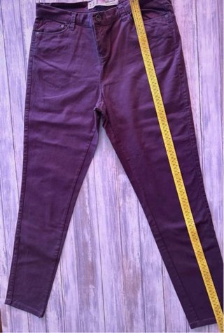 Pantalones Denim Co. Mujer Talla 42 Marrón/Morado