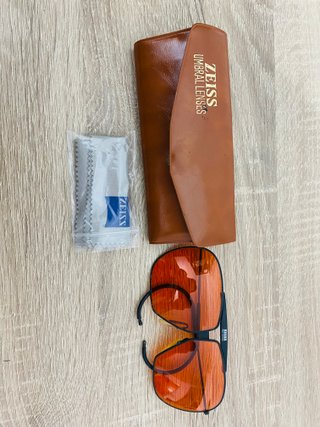 Zeiss 9911 Gafas Aviador Vintage Naranja