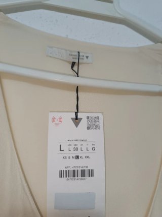 Vestido largo Zara volantes talla L