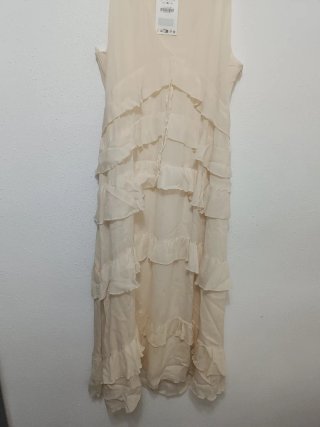 Vestido largo Zara volantes talla L