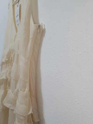 Vestido largo Zara volantes talla L