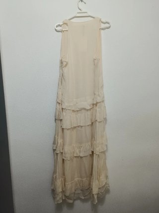 Vestido largo Zara volantes talla L