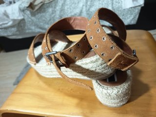 Sandalias Pepe Jeans Piel Cuña Esparto