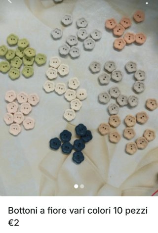 Bottoni a fiore 10 pezzi