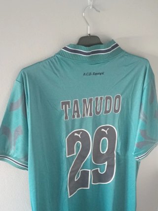 Camiseta futbol retro RCD Espanyol. Tamudo. XL