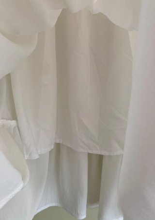 Falda larga blanca forrada talla S