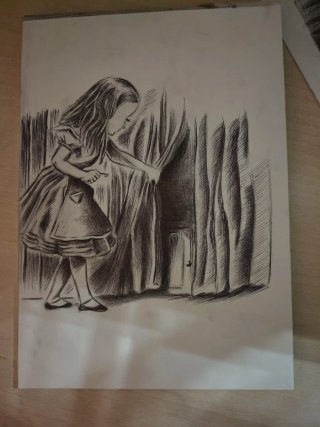 Dibujo Alicia en el País de las Maravillas 1865