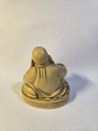 Buddha sorridente statuetta portafortuna