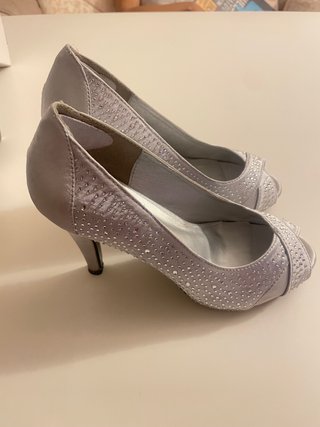 Zapatos Vertice Gala Talla 36 Plateados