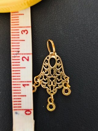 Colgante Oro 18kl Hamsa con Piedras
