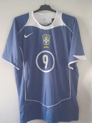 Camiseta de fútbol Brasil retro Ronaldo 9. XL