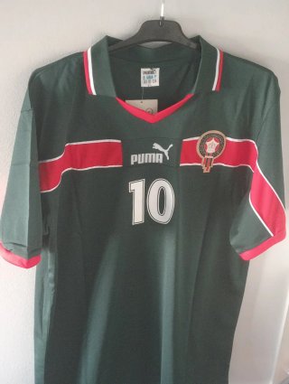 Camiseta Fútbol Retro Marruecos. Talla XL