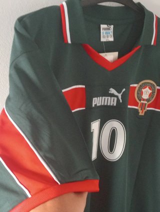 Camiseta Fútbol Retro Marruecos. Talla XL