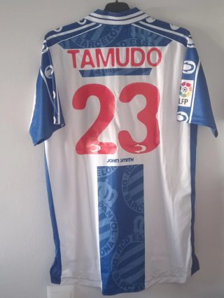 Camiseta Fútbol Retro RCD Espanyol Tamudo. XL