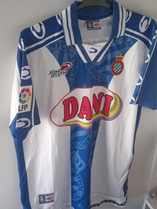 Camiseta Fútbol Retro RCD Espanyol Tamudo. XL