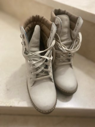 Botas Panama Jack Beige/Blanco Talla 39
