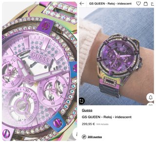 Reloj Guess Morado y Plateado