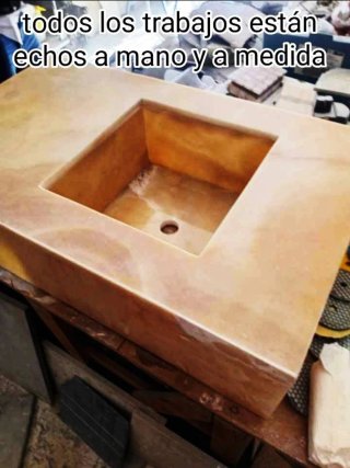 Lavabo de mármol hecho a mano