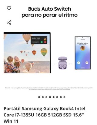 Portátil Samsung Galaxy Book4 i7 Nuevo