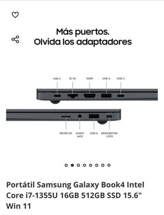 Portátil Samsung Galaxy Book4 i7 Nuevo