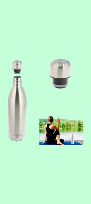 Botella Térmica de Acero Inoxidable 1 Litro-Nuevo
