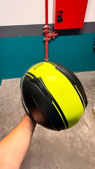 Casco Moto Integral Negro y Amarillo ORIGINE
