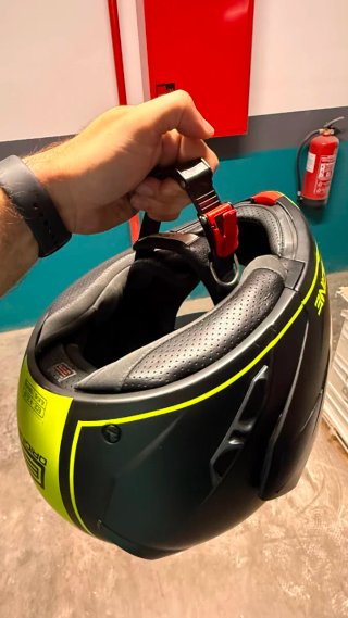 Casco Moto Integral Negro y Amarillo ORIGINE