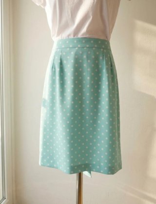 Conjunto Mopete falda y chaqueta lunares. Mopete.