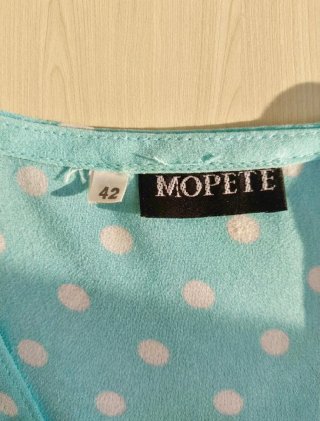 Conjunto Mopete falda y chaqueta lunares. Mopete.