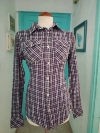 Camisa cuadros Bershka Talla S