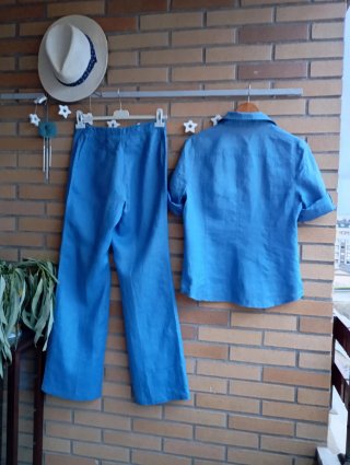 Conjunto lino azul
