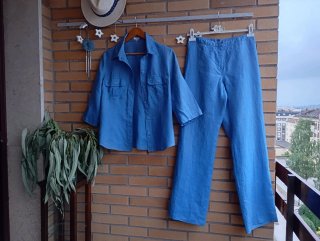 Conjunto lino azul