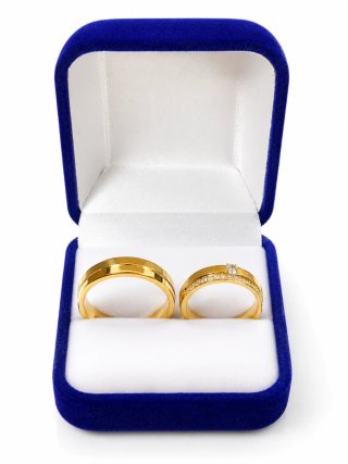 Alianzas de boda titanio con cristales
