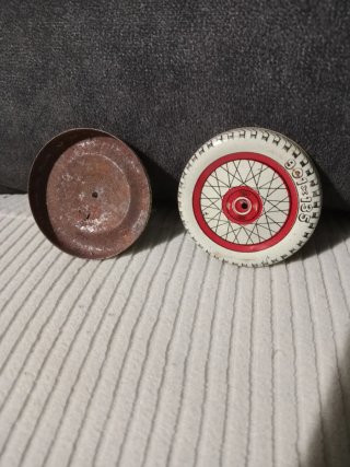 2 piezas Rueda  juguete hojalata SFA Paris años 50