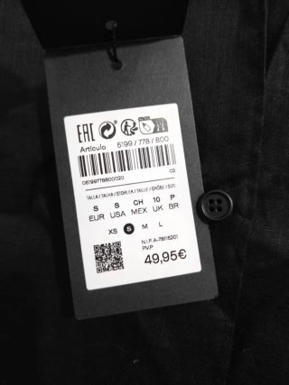 Camisa Lino Massimo Dutti Mujer Talla S