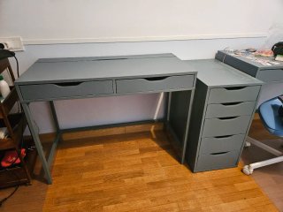 Escritorios y cajonera IKEA Alex Gris (URGE VENTA)