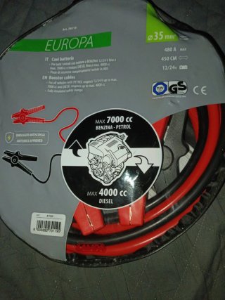 Cables de arranque EUROPA 7000cc Gasolina